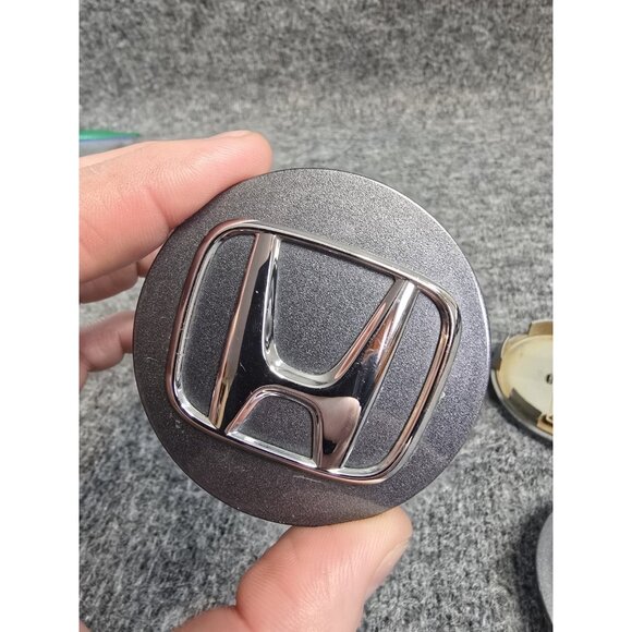 (4)Honda OEM Dark Gray Plastic 2 3/4" 2.75" Center Cap Hub Dust Cover PS+PPE #66 - Picture 5 of 8